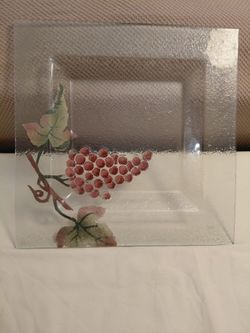 Glass serving dish 14 in
