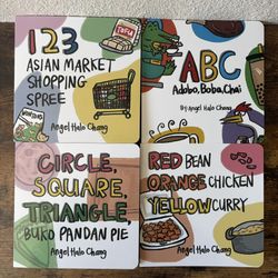 Four Angel Halo Chang Board Book Lot Asian Heritage Culture Collection Award Win