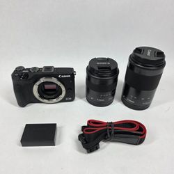 Canon EOS M3 24.2MP Mirrorless Camera 18-55mm Lens and 55-200mm Lens