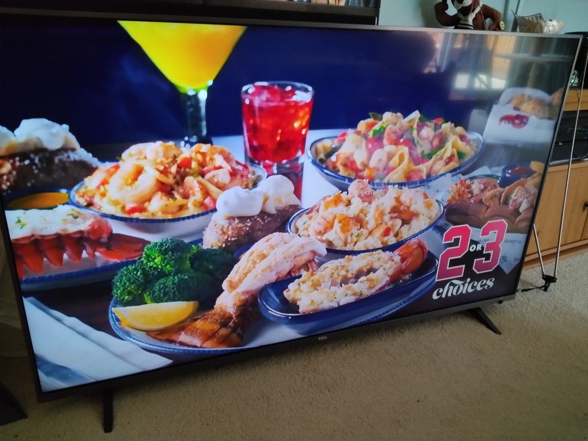 TCL 55" 4K UHD ROKU SMART TV W DOLBY VISION, HDR SIRI, ALEXA GOOGLE VOICE