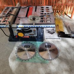 10 Inch Table Saw + 2 Extra Carbide Tipped Blades + 2 Guards