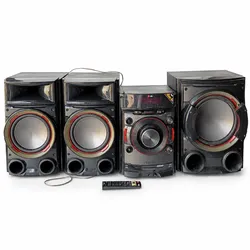LG CM8(contact info removed)W Mini Hi-Fi Stereo System Bluetooth CD Dual USB Subwoofer Remote