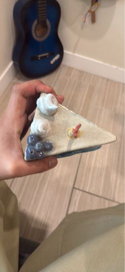 Ceramic Cake Slice Figurine
