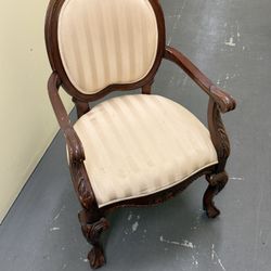 Vintage Upholstered Accent Chair (Worn)