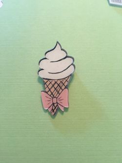 Ice cream cone acrylic pin