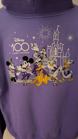 Disneyland 100 Years of Wonder Purple Sweater Size Small