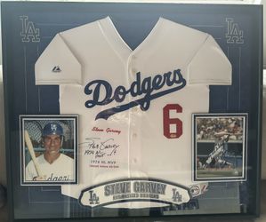 Steve Garvey Framed Autographed Jersey