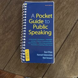 A pocket guide To Public Speaking Sixth Edition.