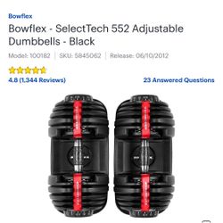 Bowflex SelectTech 552 Dumbbells – Pair