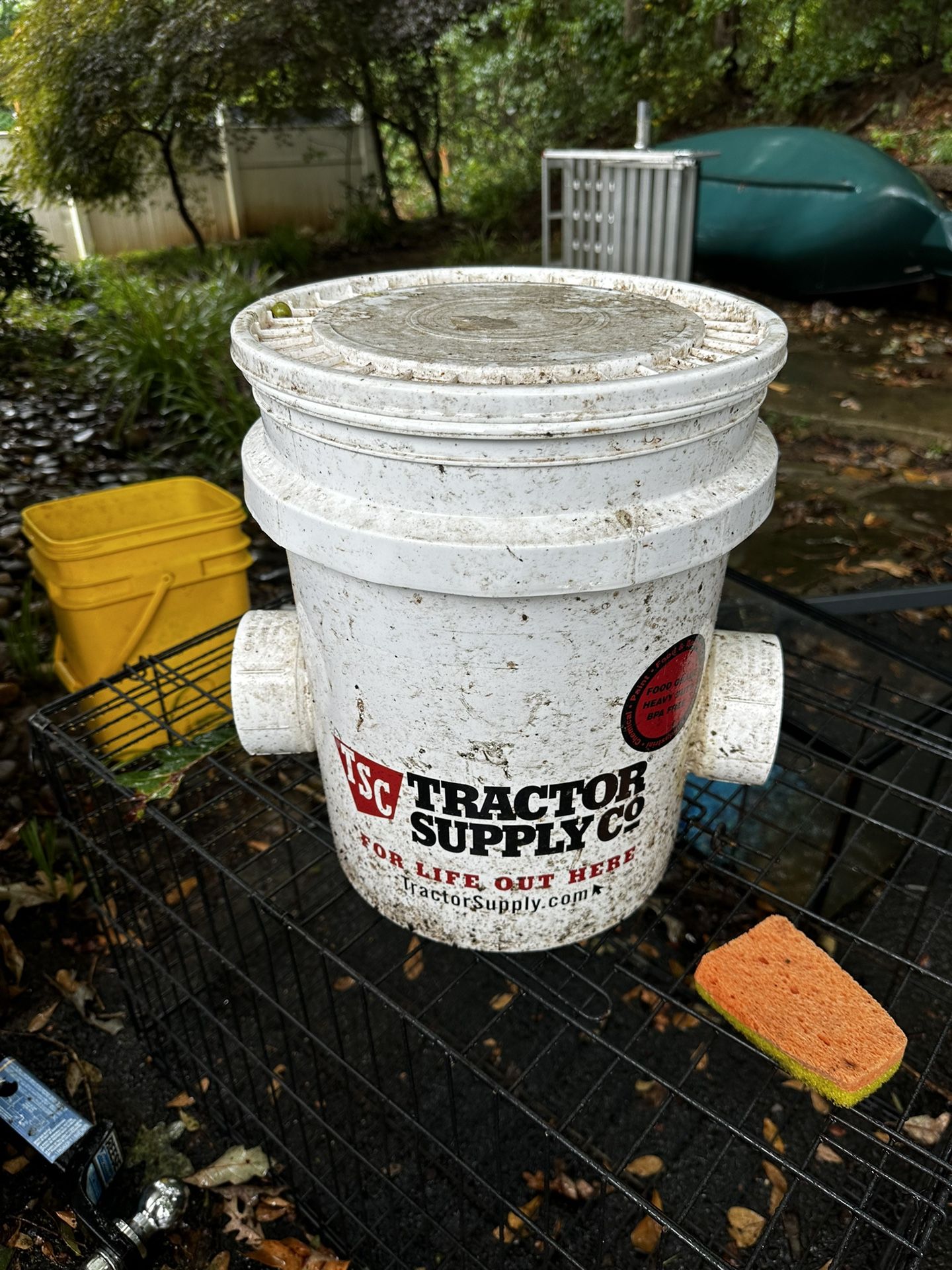Chicken Feeder Bucket With Water Bucket With Cups