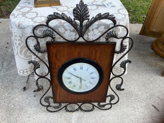 Wood And Metal Clock