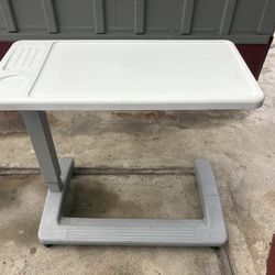 Carex Rolling Overbed Table, Hospital Bed Table  