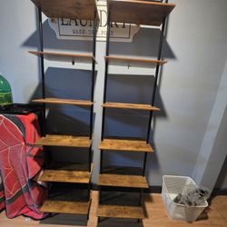 2 Tall Wall Shelves 