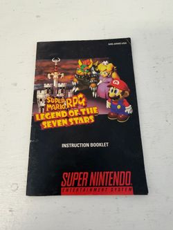 Super Nintendo SNES Super Mario RPG Legend of the Seven Stars Manual