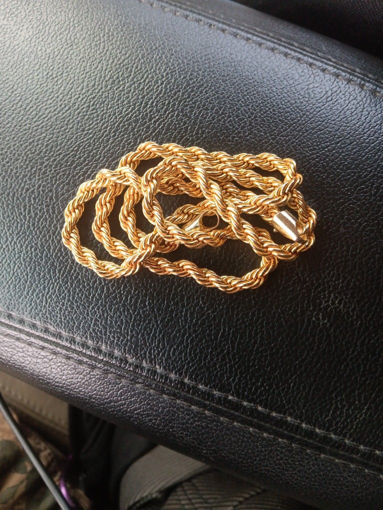 14K Gold Chains and Earrings