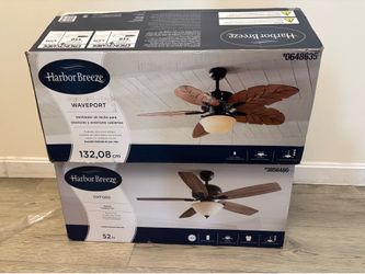 Harbor Breeze Waveport + Oxford Ceiling Fans (Bundle, One Needs New Bulb Cover)