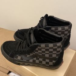 Black Checkered Vans 