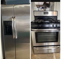 Set used gas stove & Refigetior G&E