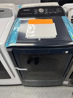 Navy Blue Samsung Electric Dryer 7.4 Cu Ft Units are new open box scratch and dent