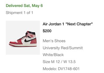 Air Jordan 1 High Spiderman Size 12