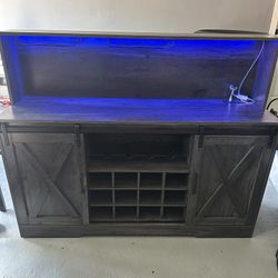 Coffee Bar Cabinet with Wine Rack 