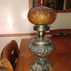 Antique Amber Lamp