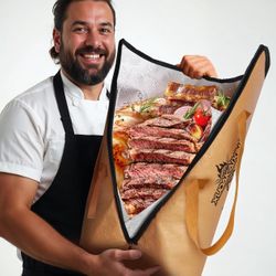 21" BBQ Blanket for Resting Meat,[Upgraded Leak-Proof] Insulated Meat Resting Bag,with Wide Mouth Design for Large Brisket,Turkey,Steaks,Pork Shoulder