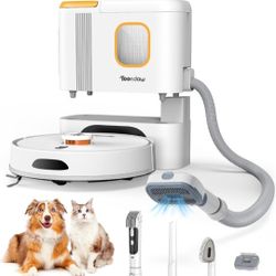 Teendow D20S Max+ Robot Vacuum and Mop, Great For Pet Hair, Self Emptying Dock