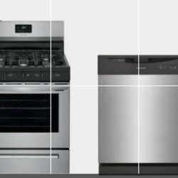 kitchen set, stove, dishwasher