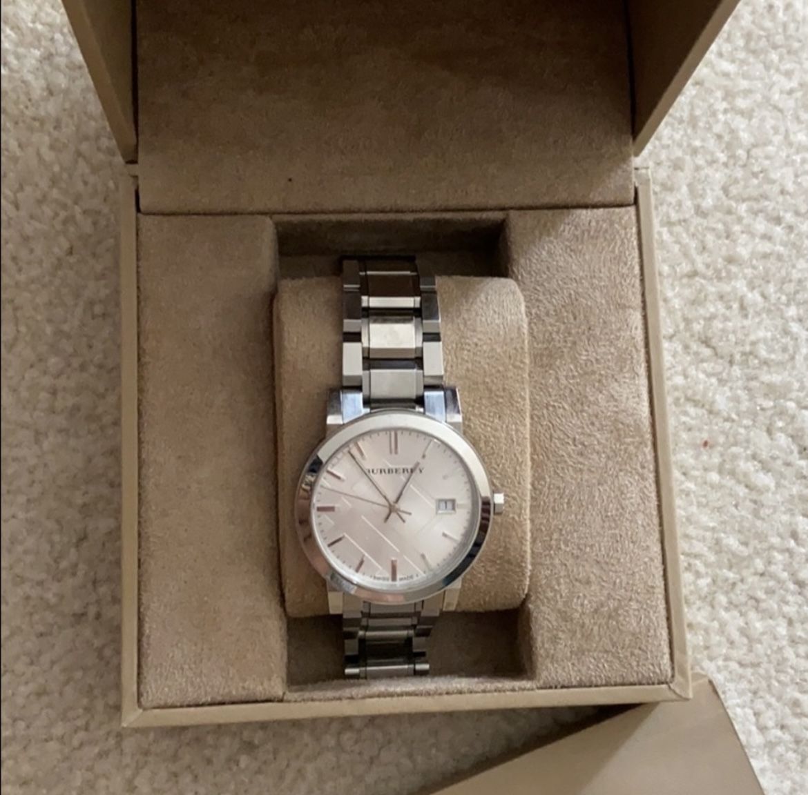Burberry stainless steel unisex watch