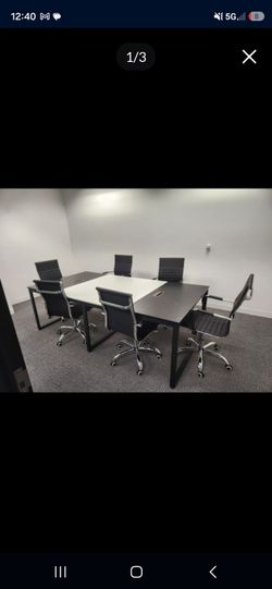 Conference Table Set 6 Chairs