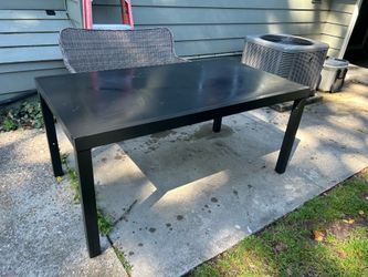 Black outdoor table