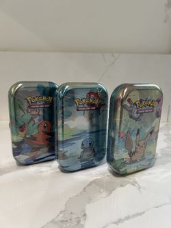 Bundle: Pokemon Kanto Friends Mini Tins (Squirtle, Charmander, Pikachu)