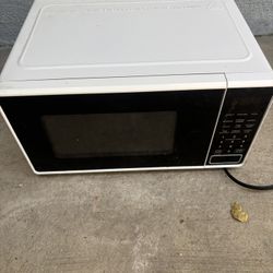 Small white microwave 9 inch