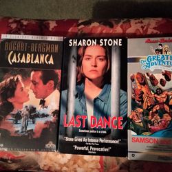 Lot of 3 VHS Tapes Classic Movies