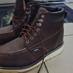 Steel Toe Leather Work Boots
