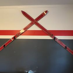Vintage Skis  Coat Hooks