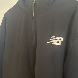 New Balance men's black full-zip jacket,