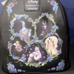 Loungefly Disney Villains Dark Flowers Mini Backpack