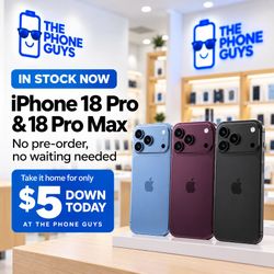 iPhone 18 Pro y iPhone 18 Pro Max Disponibles – Solo $5 de Entrada en The Phone Guys