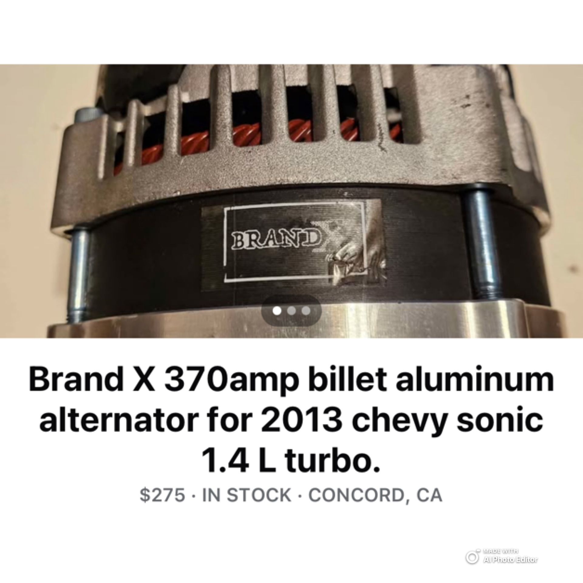 Big voltage for Beat 370 amps like new for 2013 chevy sonic 