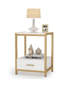 All new 19.7”Wx15.7”Dx25.6”H nightstand end side table drawer & shelf