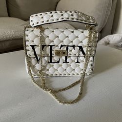 Studded Bag White 