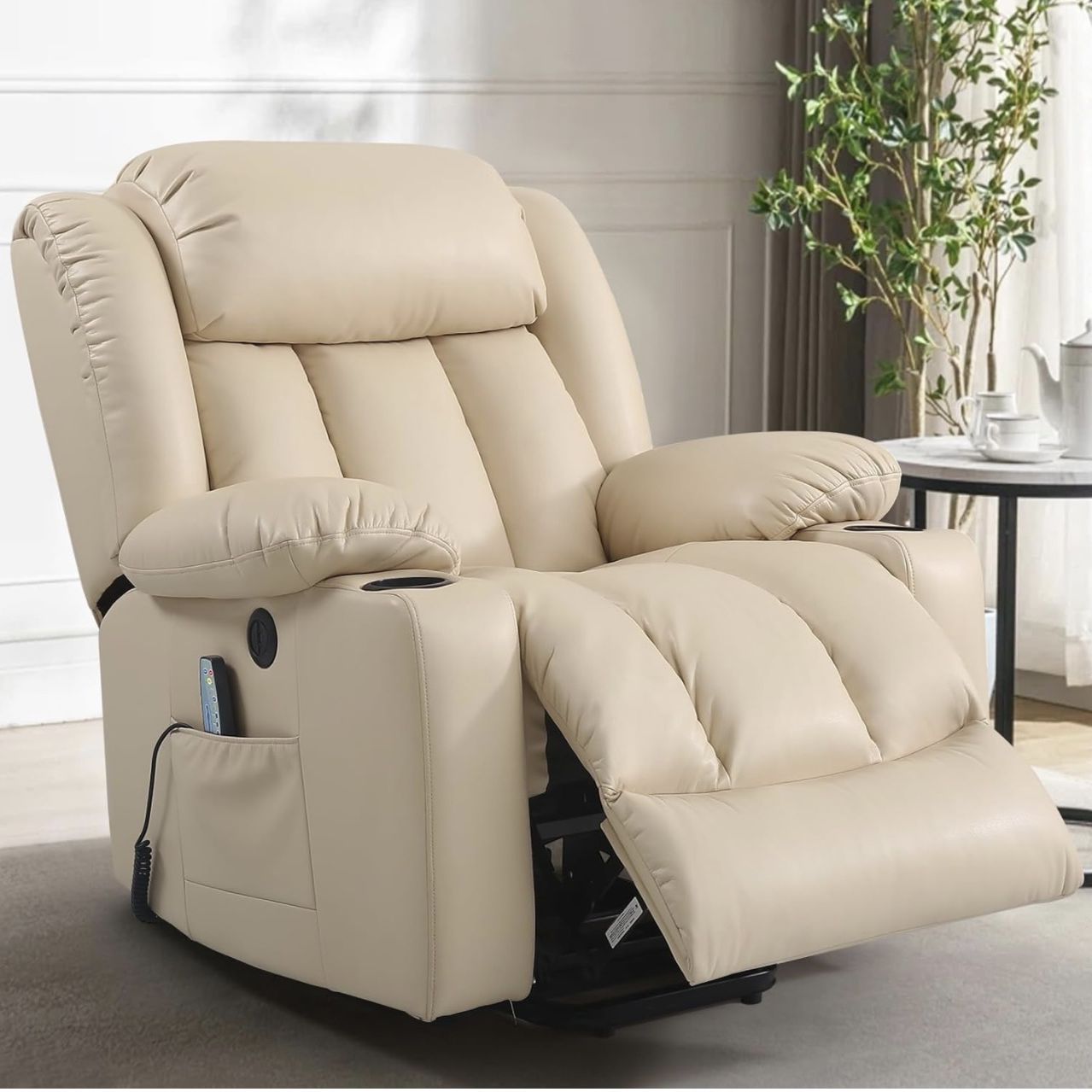 Large Power Lift Recliner Chair with Massage and Heat for Elderly