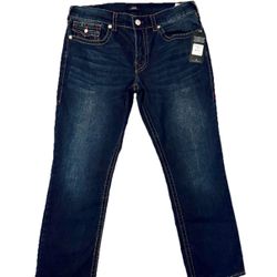 NWT Men’s True Religion Ricky Big T Flap Straight Size 36