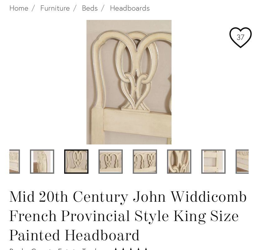 Mid Century John Widdicomb French provincial king size headboard