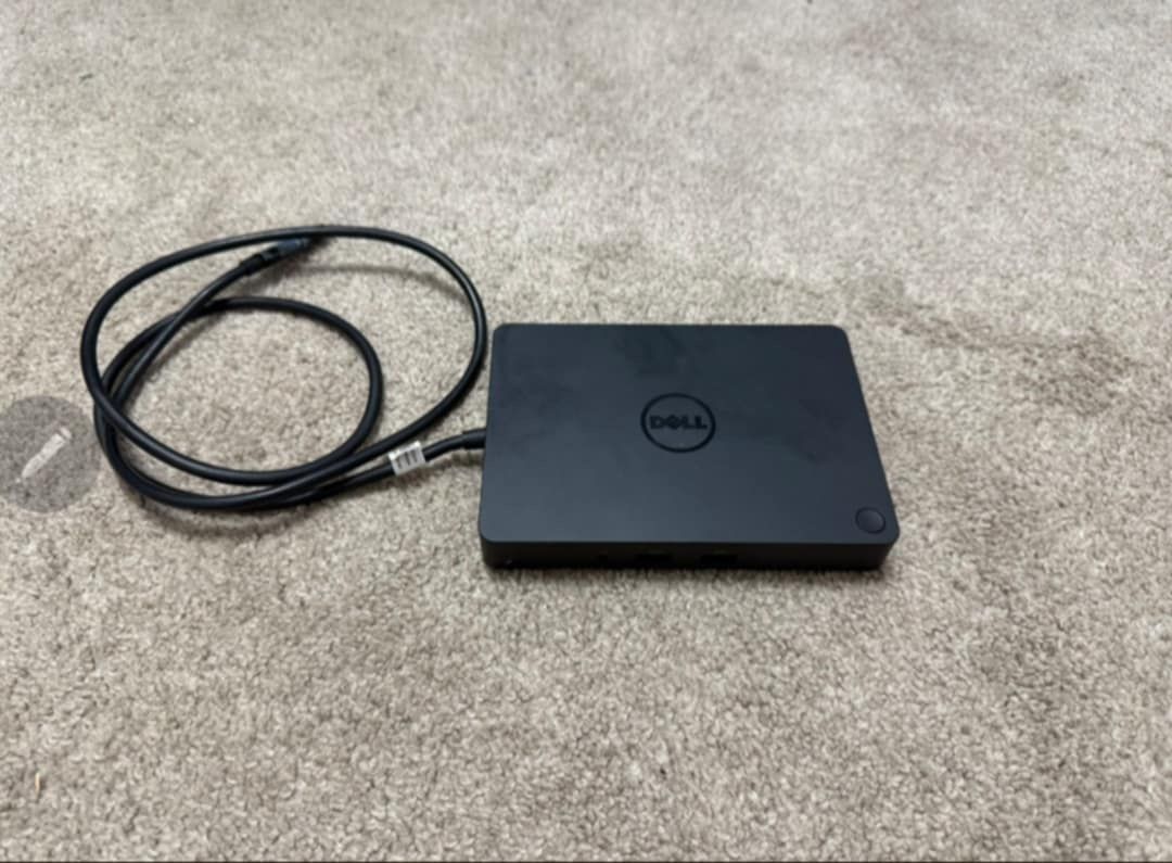 Dell Dock station WD15 HDMI and VGA ports Power cord is included. Nothing wrong
