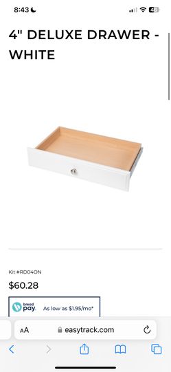 Easy Track 4 Drawer System