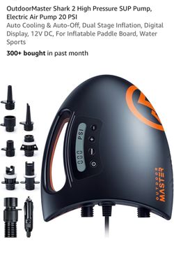 OutdoorMaster Shark 2 Electric SUP Air Pump 20 PSI