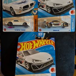 Hot Wheels Subaru BRZ, 73 Pontiac Firebird,
